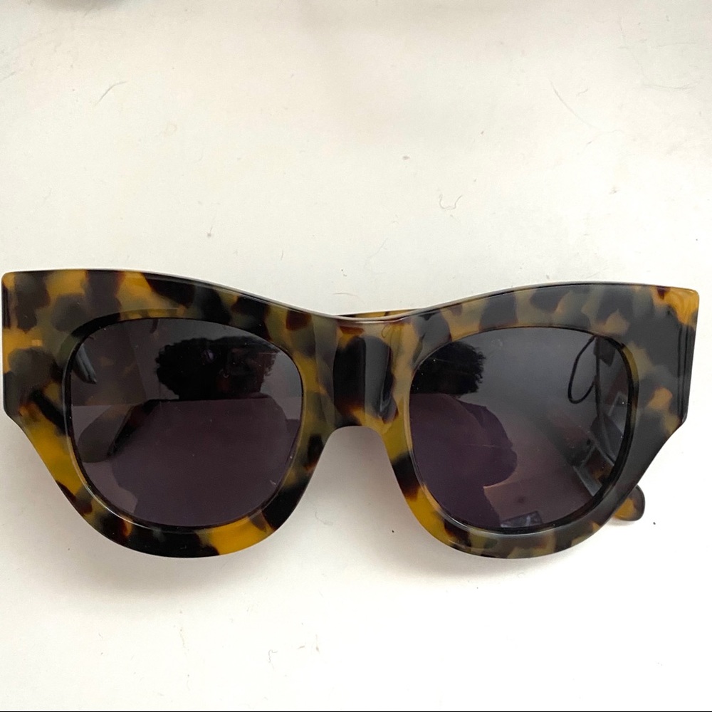 Karen Walker Tortoiseshell Oversized Sunglasses